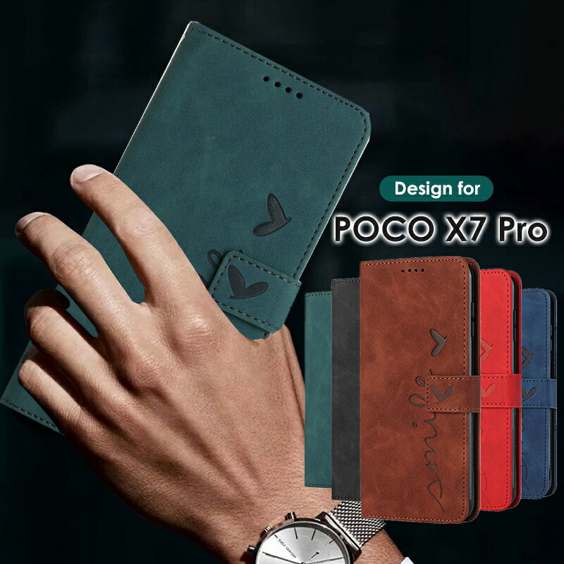 乐天商城 - POCO X7 Pro ケース スマホケース 手帳型 かわいいPOCO X7 Pro カバーXiaomi シャオミ POCO X7 Pro ポコ X7 Pro ケース レザー 財布型 POCO X7 Pro スマホケース手帳型 ストラップ付き カード収納 ポコ X7 プロ ケース 手帳型ケース シンプル 薄い