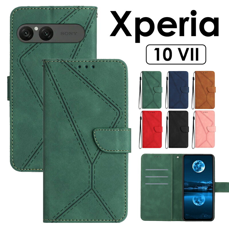 乐天商城 - XPERIA 10 VII ケース 手帳 Xperia 10 VII カバー 手帳カバー Xperia 10 VII ケース 財布型 ストラップ Xperia 10 VII 手帳型ケース レザーケース かわいいXperia 10 VII ケース カバー 手帳型 SO-52F/SOG16/XQ-FE44 スマホケース手帳型 XPERIA 10 VII ケース カード収納