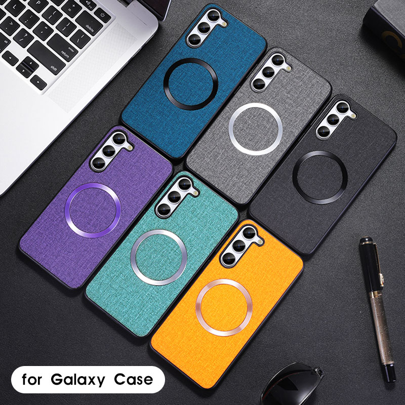 Galaxy S24ケース Galaxy S24+ケース Galaxy S24 Ultraケース スマホケース デニム調 ギャラクシー S24 ウルトラ カバー 背面 レザーケース galaxy S24 Ultraケース 滑り防止 Galaxy S24 Ultraケース 耐衝撃 Magsafe対応 ワイヤレス充電対応