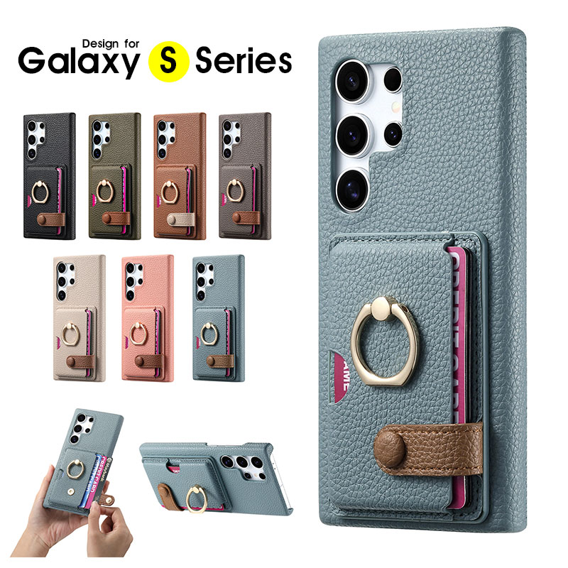 乐天商城 - Galaxy S23 FEケース カードポケット付きGalaxy S22ケース 大人 可愛い Galaxy S24ケース S24 Ultraケース スマホケース 背面型ケース スタンド機能 Galaxy S20 カバー galaxy S24+ケース リング付き Galaxy S21ケース