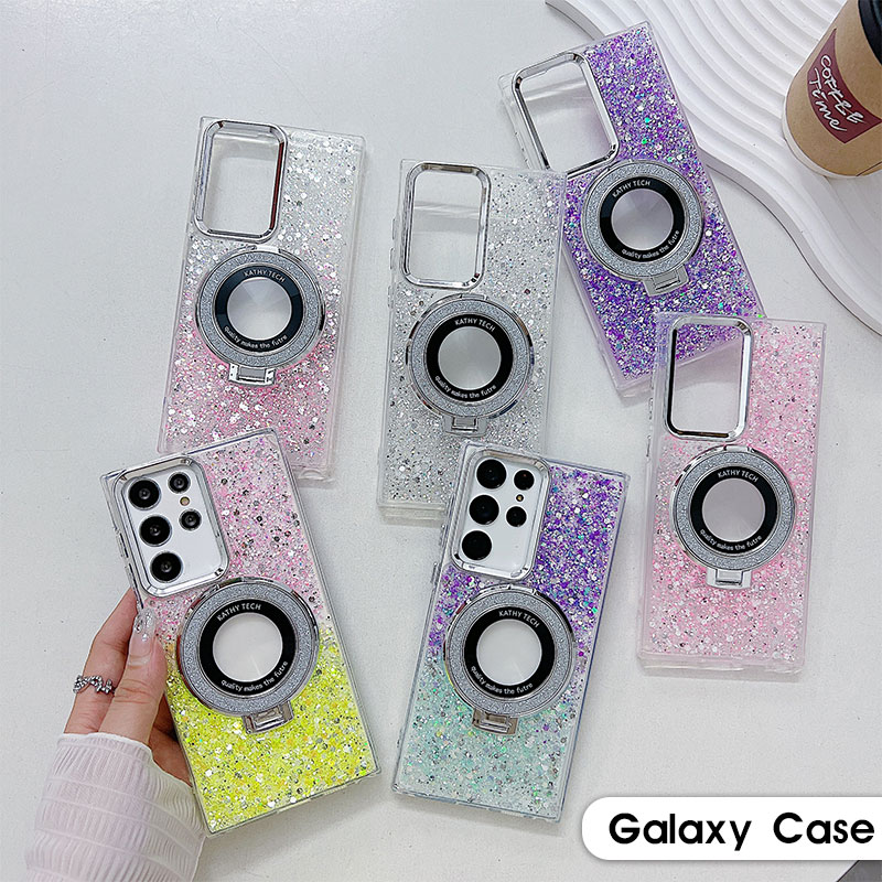 Galaxy S24ケース Galaxy S24 Ultraケース S23 Ultraケース クリア グラデーション Galaxy A53 5Gケース スマホケース スタンド機能 Galaxy A55 5Gケース galaxy S23 FEカバー 縦横両対応 ギャラクシー S24 ウルトラケース Galaxy A54 5Gケース グリッター キラキラ