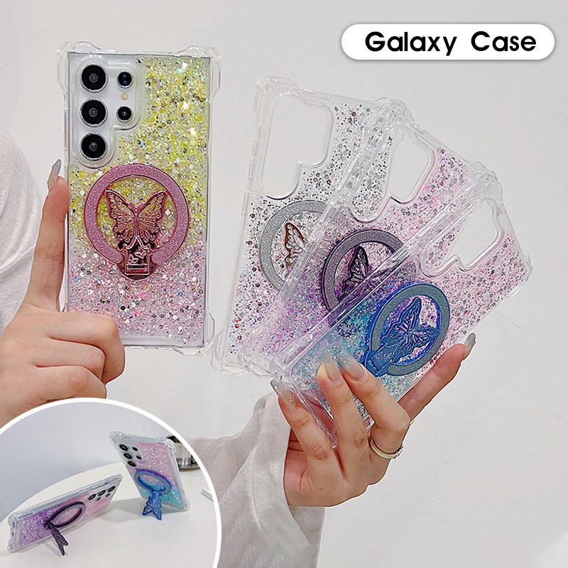 乐天商城 - Galaxy S24 Ultraケース S23 Ultraケース S22 Ultraケース クリア グラデーション Galaxy A53 5Gケース スマホケース スタンド機能 Galaxy A55 5Gケース galaxy S23 FEカバー 縦横両対応 グリッター キラキラ ギャラクシー S24 ウルトラケース Galaxy S24 FEケース