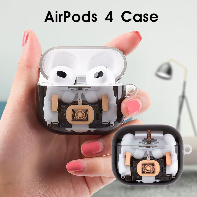 AirPods 4 対応 保護ケース AirPods 4 (第4世代) エアーポッズ4 ケース AirPods 4世代 保護カバー 全面保護 充電ケース airpods 4ケース AirPods 第4世代 ケース TPU 機械式 軽量 キズ防止 おしゃれ ワイヤレス充電対応イヤホン 収納ケース