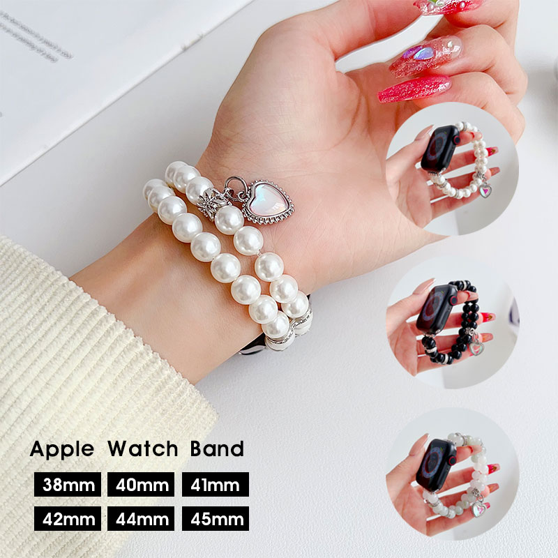 商品名Apple Watch バンド シンプル ブレスレット アップルウォッチ バンド 38mm 40mm / 41mm / 42mm / 44mm / 45mm 時計 ベルト 交換バンド 腕時計ベルト 腕時計交換バンド かわいい 交換ベルト apple watch series 6 5 4 3 2 1 SE アクセサリー おしゃれ パール チェーン ブレスレット商品説明・おしゃれで個性的なアクセサリーとして、注目を浴びること間違いなしのブレスレット Apple Watch バンド。・このApple Watch専用バンドは、伸縮性があるので、装着も簡単で使いやすくなっています。・シンプルなデザインででどんなシーンにも対応できる人気商品です。内容量・交換バンド×1※Apple Watch本体は含まれておりません。予めご了承ください。素材・PC・ステンレス製対応機種・watch Series 3/2/1（38mm）・watch Series SE（第1/2世代）（40mm）・watch Series 6/5/4（40mm）・watch Series 9/8/7（41mm）・watch Series 3/2/1（42mm）・watch Series 6/5/4（44mm）・watch Series SE（第1/2世代）（44mm）・watch Series 9/8/7（45mm）・ご注文に本体サイズをご確認ください。デザイン・デザイン01・デザイン02・デザイン03使用上の注意・ご利用のモニター、スマートフォンによって実際の色と異なって見える場合があます。・サイズが大きい場合、ご自身で穴開けをしていただければ約2cmほど詰めることが可能です。・対応機種以外でのご利用はおやめください。関連キーワードApple Watch バンド シンプル ブレスレット アップルウォッチ バンド 38mm 40mm / 41mm / 42mm / 44mm / 45mm 時計 ベルト 交換バンド 腕時計ベルト 腕時計交換バンド かわいい 交換ベルト apple watch series 6 5 4 3 2 1 SE アクセサリー おしゃれ パール チェーン ブレスレット 人気バンド