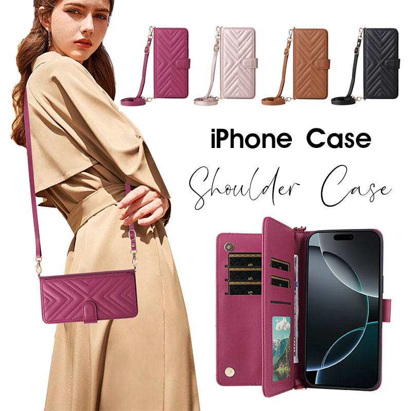 乐天商城 - スマホショルダー iPhone 16 16 Plus 16 Pro 16 Pro max 15plus 15pro max 14Pro max 14Pro 14Plus iPhone 13 13 Pro 13Pro max カバー ショルダー 斜めがけ アイフォン 16ケース 手帳型 iphone 15 Proケース 財布 カード収納 iPhone 14 Proケース iphone 16e ケース