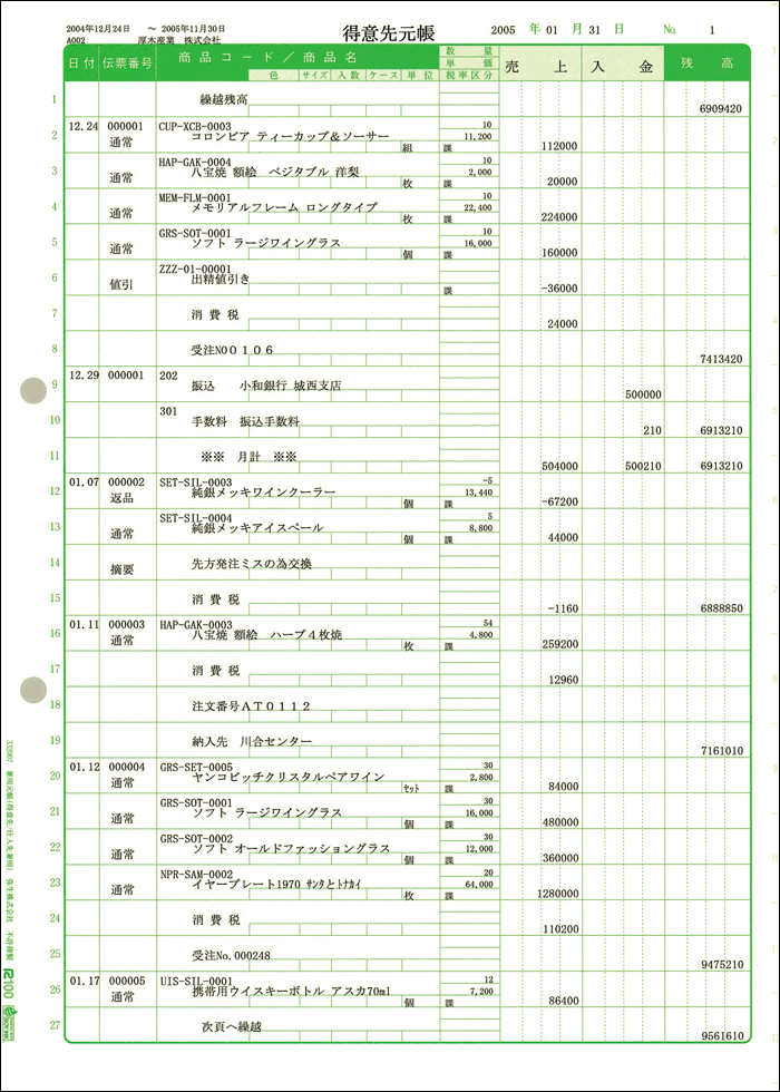 弥生 332007 兼用元帳