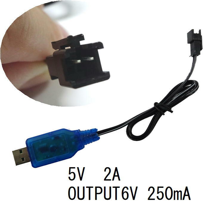 USB 充電 コード ケーブル スペア 予備 替え バッテリーラジコン【充電コードINPUT:5V 2A OUTPUT:6V250mA】充電池 カーバッテリー 充電コード 充電ケーブル ラジコンカー おもちゃ オフロード 車 RCカー用バッテリー 接続 予備電池 便利 グッズ 生活 応援 送料無料