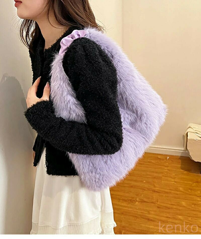 ファーバッグ トートバッグ ハンドバッグ ショルダーバッグ ショルダー 斜め掛け 手提げ 肩掛け 大容量..