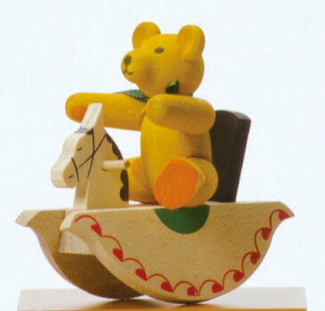 RGテディ・ロッキングホース GE41901(置物・オブジェ) 知育玩具 テディベア ぬいぐるみ くま ドイツ アンティーク 人形 おもちゃ 学習トイ 学習 ごっこ遊び ままごと