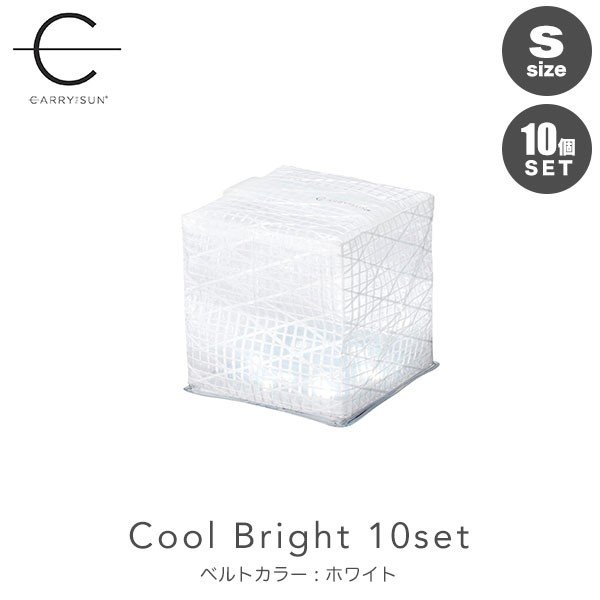 CARRY THE SUN キャリーザサン Small スモール Cool Bright クールブライト ベルトカラー：ホワイト 10個セット CTSC-WHS 送料無料 LED..