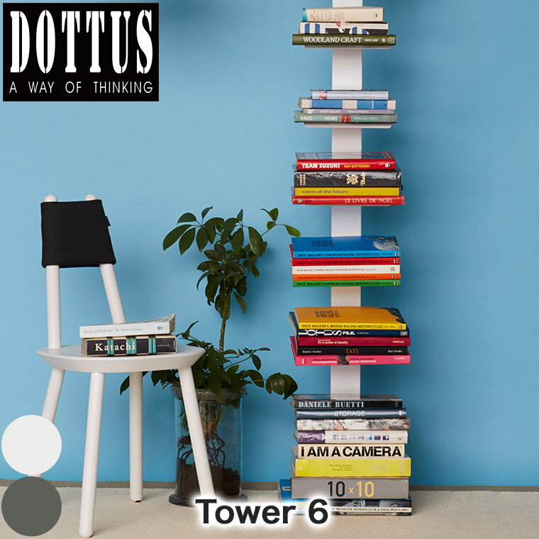 楽天サンワショッピングDOTTUS ドッタス TOWER6 タワー6 4582255107223 本棚 収納 見せる収納 新感覚 シンプル インテリア