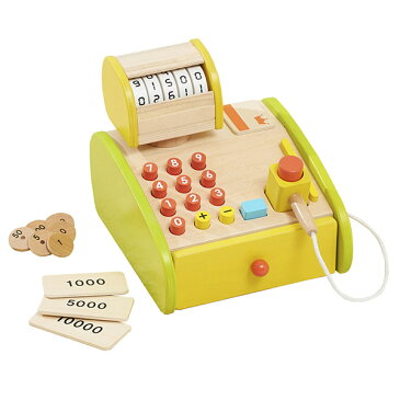 ごっこ遊び ままごと 学習 森のあそび道具シリーズ 森のくるくるピッピ!レジスター 4941746814109 知育玩具 エドインター 木のおもちゃ 木製 知育 人気 男の子 女の子 おもちゃ おままごと レジ