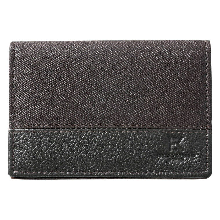Synthetic Leather - 【エントリーで最大100%バック】 ヒロココシノ・オム 名刺入 チョコ SHHAA013B M18604 ギフト 贈り物 内祝い ギフト プレゼント お返し お歳暮 お中元