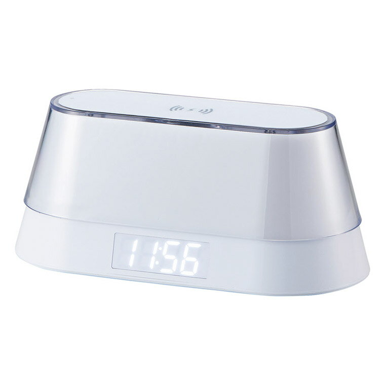 ワイヤレススピーカー・ワイヤレス充電クロック（ナイトライト付） 6194 M42008 ギフト 贈り物 内祝い ギフト プレゼント お返し お歳暮 お中元
