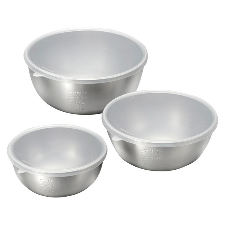 楽天サンワショッピング燕三 シリコーン蓋付ステンレスボール3点セット ギフト 贈り物 内祝い ギフト プレゼント お返し お歳暮 お中元 V05006