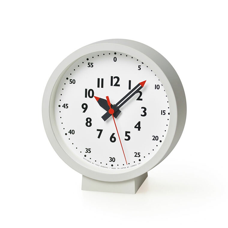 Lemnos レムノス fun pun clock for table ふんぷんくろっく フォアテーブル 置時計 YD18-04 掛け置き兼用 コンパクト 子供部屋 正規品 [3]