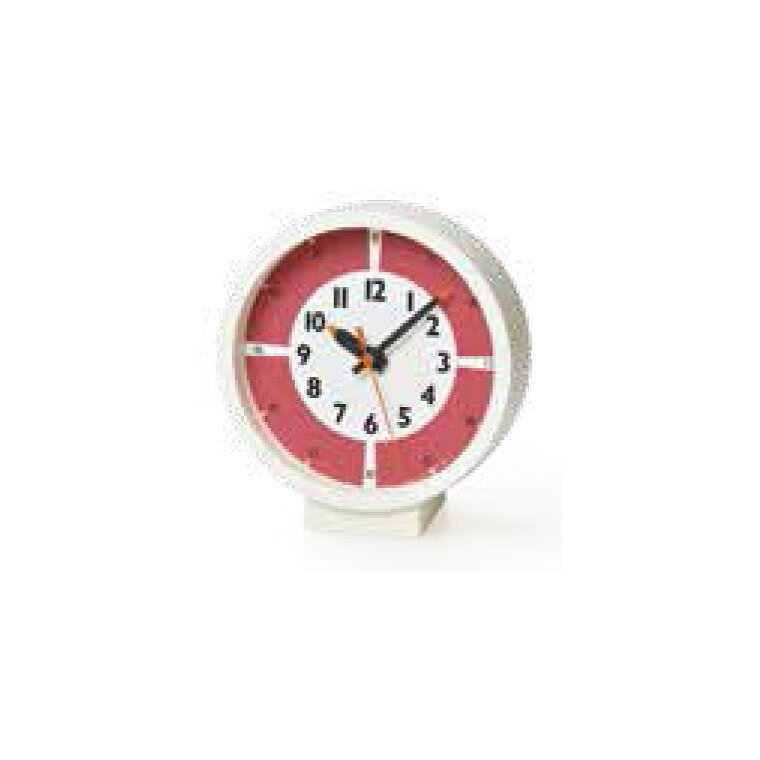 【エントリーで最大100%バック】 Lemnos レムノス fun pun clock with color! for table ふんぷんくろっくウィズカラーフォアテーブル 置時計 YD18-05 レッド イエロー ライトブルー グリーン 掛け置き兼用 正規品 [3]