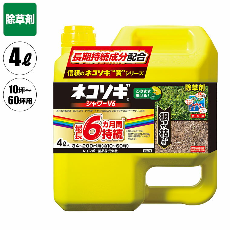 除草剤 ネコソギシャワーV6 4L 4903471102197 レインボー薬品