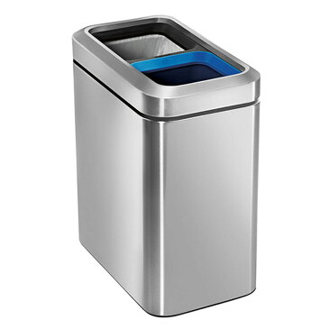 シンプルヒューマン ゴミ箱 分別 simplehuman スリムオープンリサイクラー 20L(10L×2) CW1470 00143 送料無料