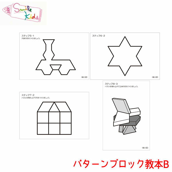 Smilekids(スマイルキッズ) パターンブロック教本B タスクカード SK-025 幼児教育 0歳 1歳 2歳 3歳 知育玩具