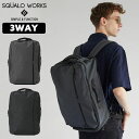 SQUALO WORKS (スクアーロ ワークス) High Density Polyester(高密度ポリエステル) 3WAYリュック バッグ ショルダー メンズ レディース..