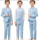 【送料無料】子供服 男の子スーツ キッズスーツ 上下セット タキシードセット 6点セット ジュニア 子供スーツ セットアップ ジャケット+ズボン+ベスト+シャツ...