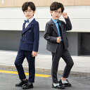 【送料無料】キッズ服 子供スーツ 4点セット 男の子服 上下セット ネクタイ付き スーツセット ジャケットセット 赤ちゃん 子供服 男の子スーツ キッズスーツ ...