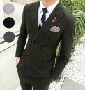【送料無料】メンズスーツ メンズ カジュアルスーツ ダブルスーツ 男性 上下セット スタイリッシュスーツ フォーマルスーツ スーツセット ビジネススーツ 3ピー...