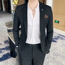 【送料無料】カジュアルスーツ フォーマルスーツ ビジネススーツ スタイリッシュスーツ セットアップ 一つボタン 男性 結婚式スーツ メンズスーツ 上下セット 卒...