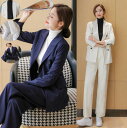 【送料無料】スーツ レディーススーツ エレガント 一つボダンスーツ 2点セット 結婚式 卒業式 30代 40代 フォーマルスーツ 着痩せ OL 通勤 成人式 スーツセット カジュアルスーツ ママ セレモニースーツ 長袖 ジャケット+パンツ ボトムス オフィス 二次会 ネイビー ベージュ