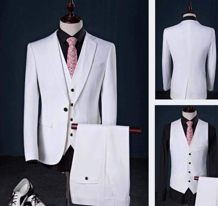 スリーピース シングルスーツ スリムスーツ 3点セット ビジネススーツ 上下セット メンズスーツ ジャケット＋パンツ+ベスト スーツセット 着痩せ カジュアル 韓国風 フォーマル 二次会 結婚式 入学式 通勤 出張 パーティー 無地 忘年会 春夏秋冬 大きいサイズ S-5XL