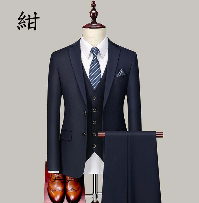 メンズスーツ ビジネススーツ 男性 2点セット ジャケット＋パンツ 通勤 上下セット カジュアルスーツ スーツセット 韓国風 スリムスーツ 着痩せ 出張 シングルスーツ 二次会 フォーマル 春夏秋冬 入学式 結婚式 忘年会 大きいサイズ XS-4XL