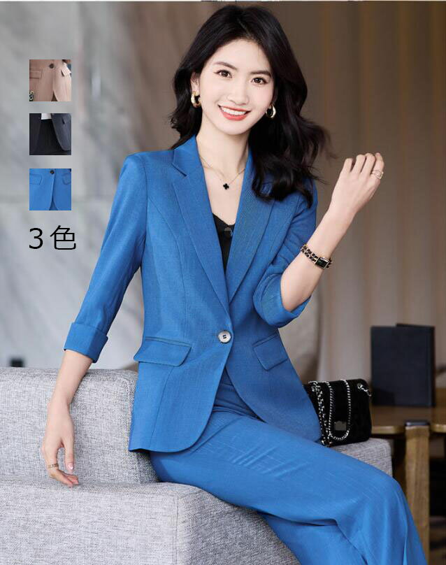 高品質★秋春 レディーススーツ エレガント 一つボダンジャケットスーツ 結婚式 二次会卒業式 30代40代フォーマル 着痩せ OL 通勤 成人式 カジュアル マ...