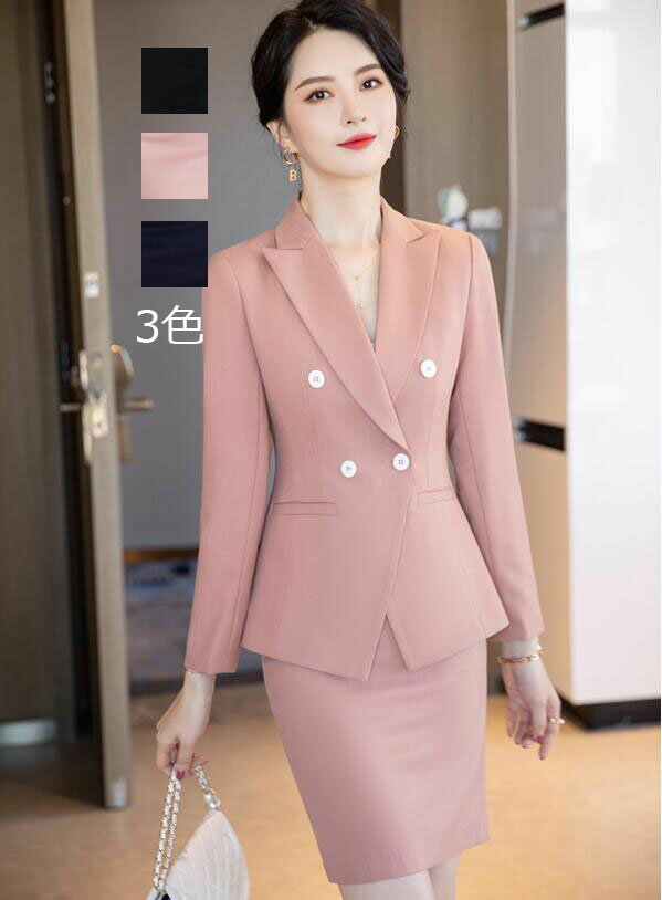 高品質★秋春 レディーススーツ エレガント ダブルボダンジャケット 結婚式 二次会卒業式 30代40代フォーマル 着痩せ OL 通勤 成人式 カジュアル ママ ...
