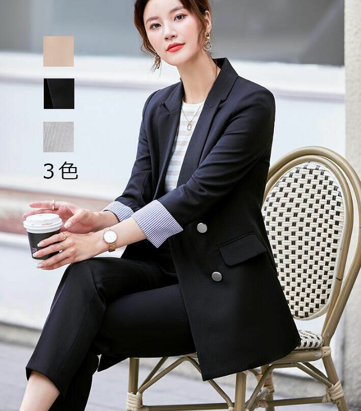 高品質★秋春 レディーススーツ エレガント 二つボダンスーツ 結婚式 二次会卒業式 30代40代フォーマル 着痩せ OL 通勤 成人式 カジュアル ママ セレモ...