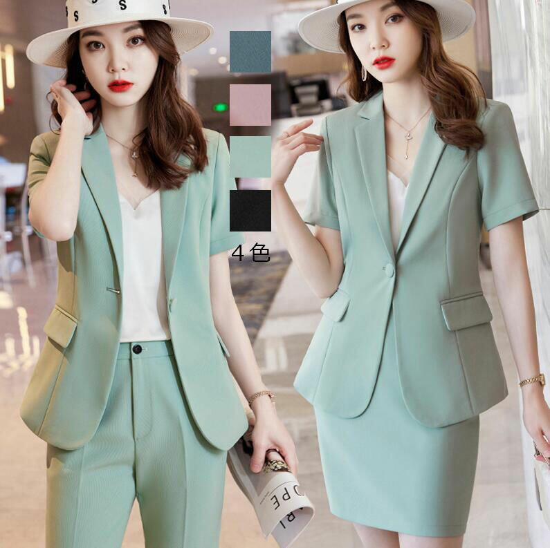 秋春夏 レディーススーツ エレガント 一つボダンスーツ 結婚式 二次会卒業式 30代40代フォーマル 着痩せ OL 通勤 成人式 カジュアル ママ セレモニース...