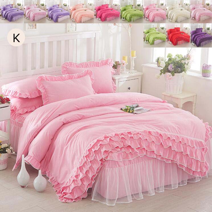 【送料無料】掛け布団カバーセット 敷き布団カバー 姫系 マットレスカバー 掛ふとんカバー 4点セット ..