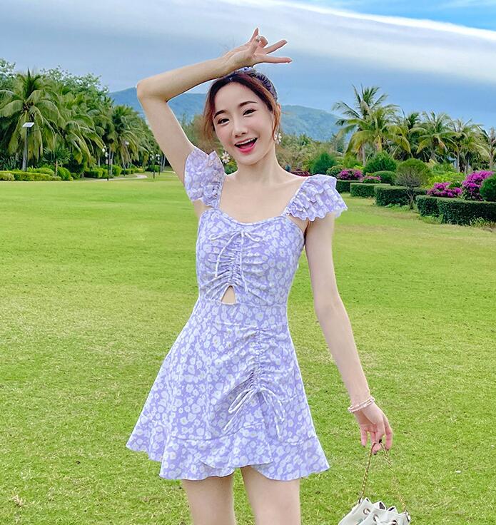 レディース 水着ワンピース 美胸 韓国風 ミズギ おしゃれ かわいい 水着 花柄 タンキニ 小胸 体型カバー ビキニ みずぎ パッド付き 女性 ワイヤーなし 見せパン ワンピース ビーチウェア 学生 日焼け防止 ママ オシャレ 温泉 20代 30代 M L XL