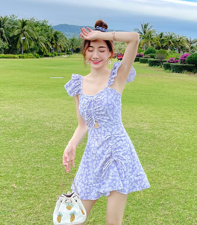 レディース 水着ワンピース 美胸 韓国風 ミズギ おしゃれ かわいい 水着 花柄 タンキニ 小胸 体型カバー ビキニ みずぎ パッド付き 女性 ワイヤーなし 見せパン ワンピース ビーチウェア 学生 日焼け防止 ママ オシャレ 温泉 20代 30代 M L XL