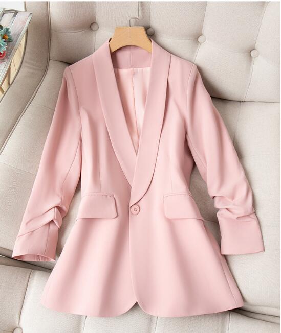 高級感★レディース エレガント 一つボダンジャケットスーツ★無地 結婚式 二次会 卒業式 30代 フォーマル 着痩せ OL 通勤 成人式 長袖コート カジュアル ママ セレモニースーツ ロング丈コート 事務服 リクルート 黒/ピンク 大人 お宮参り トップス S/M/L/XL/2XL/3XL/4XL
