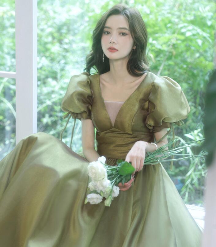 ロングドレス お嬢様 プリンセスライン ウエディングドレス お呼ばれドレス 宴会 ...