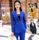 【送料無料】品質良い ビジネススーツ 2点セット レディーススーツ 女性スーツ 事務服 ジャケット+パンツ オフィス 通勤 スーツ カジュアルスーツ 韓国風 OL エレガント 卒業式 フォーマルスーツ 簡潔 成人式 セレモニースーツ 七五三 ストレート 通学 ママ S-XXXL