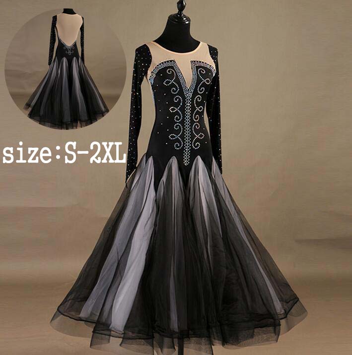 高品質 フラメンコ 社交ダンス衣装 社交ダンスドレス スレンダーモ練習着 社交ダンス ダンドレス スタンダードドレス ダンスウェア モダン衣装 レディース 大きい裾 競技用のドレス ワンピース 着痩せ ワルツ ゴージャス ステージ衣装 パーティー ヴィーナス S-XXL