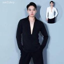 メンズ ダンスウェア 競技用 ラテン上着 ダンドレス サンバ衣装 おしゃれ 社交ダンス 優雅 ラテン 男性 タンゴ 社交ダンス衣装 トップスのみ 高品質 フラメンコ ルンバ ヴィーナス ステージ衣装 カジュアル 大量注文可 父の日 息子 パーティー 黒 白M/L/XL/2XL/3XL
