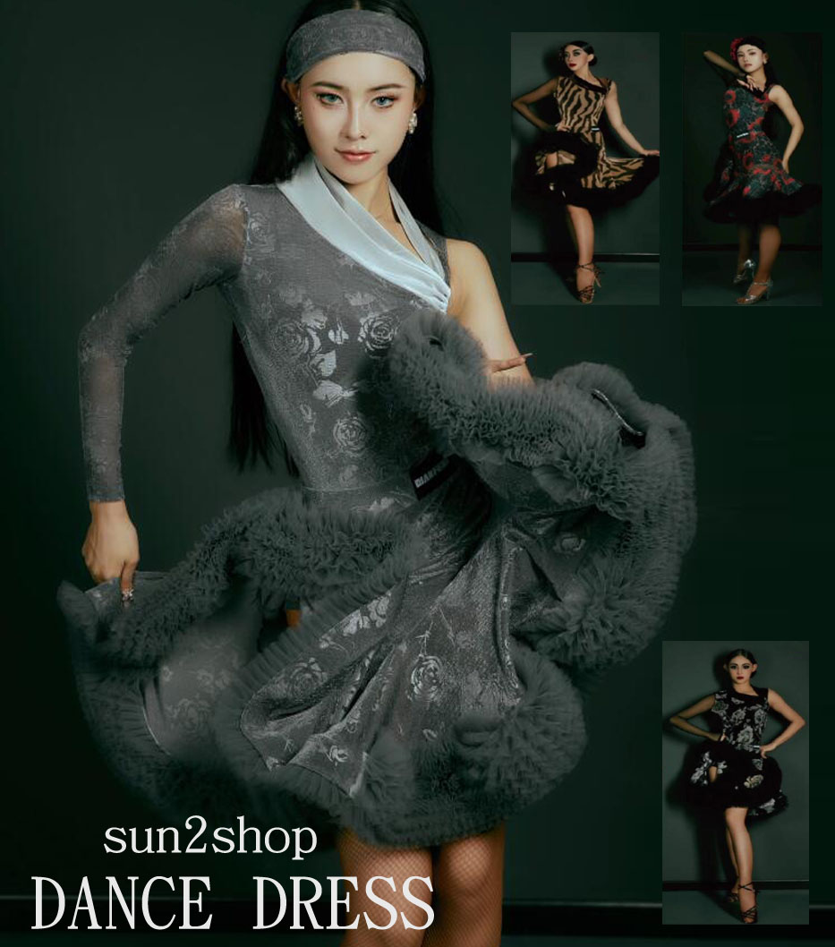 【送料無料】2点 ラテンドレス 社交ダンス衣装 ルンバ 高品質 ラテンダンスドレス 社交ダンスドレス ワンピース タンゴ 競技用 サンバ衣装 高級感 レディース ダンドレス 練習着 ラテン ワルツ おしゃれ チャチャ レッスン着 ステージ衣装 演出服 XS-XL