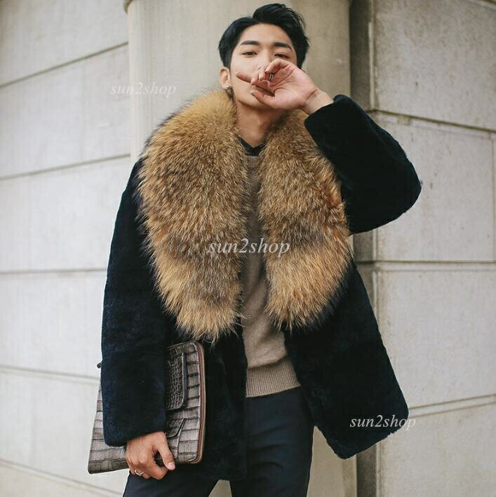 【送料無料】ファーコート 男性 メンズ 毛皮コート 暖かい 人気 ボリュームファー あったか 上着 厚手コート ボアコート おしゃれ 上品 高級 フェイクファー ゆったり 保温 秋冬アウター ショート丈 高級素材 秋冬物 防寒 体型カバー カジュアル 父 息子 S-6XL