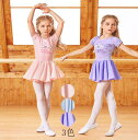 子供 ワンピース女の子 ステージ衣装 バレエダンス ダンス衣装 オールインワン キッズダンス 衣装 バレエレオタード 半袖 チュチュ ジュニア 練習着 スナップ...