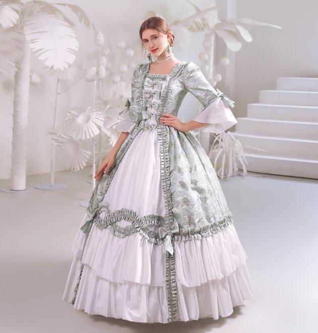 貴婦人 プリンセスライン 学園祭 文化祭 舞踏会 ロングドレス 王族服 司会 演奏会 ジュリエット女王様ドレス ヨーロッパ風 貴族ドレス 華やか お姫様ドレス 中世貴族風 フレア袖 宮廷 礼服 パーティードレス ステージ 舞台ハロウィン 演出服 演劇 オペラ声楽 撮影 ワンピース