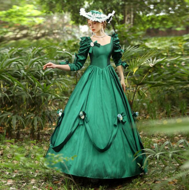 ロングドレス 王族服 宮廷 礼服 パーティードレス 演出服 ステージ 舞台ハロウィン 貴婦人 プリンセスライン 学園祭 文化祭 舞踏会 司会 演奏会 ジュリエット女王様ドレス ヨーロッパ風 貴族ドレス 華やか お姫様ドレス 中世貴族風 演劇 オペラ声楽 撮影 ワンピース 編み上げ