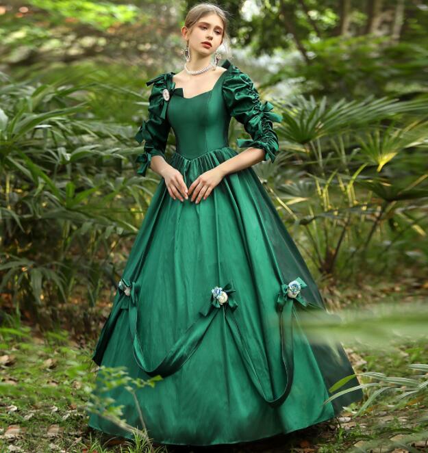 ロングドレス 王族服 宮廷 礼服 パーティードレス 演出服 ステージ 舞台ハロウィン 貴婦人 プリンセスライン 学園祭 文化祭 舞踏会 司会 演奏会 ジュリエット女王様ドレス ヨーロッパ風 貴族ドレス 華やか お姫様ドレス 中世貴族風 演劇 オペラ声楽 撮影 ワンピース 編み上げ